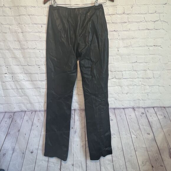 Cache leather pants womens size 6 vintage high waist - Picture 5 of 11